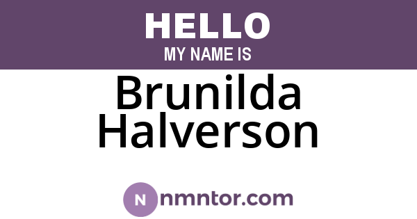 Brunilda Halverson
