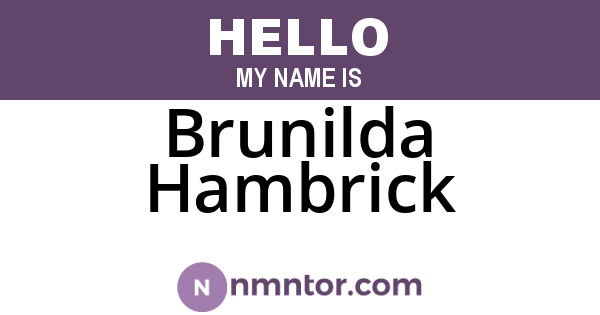 Brunilda Hambrick