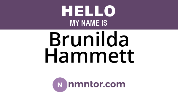 Brunilda Hammett