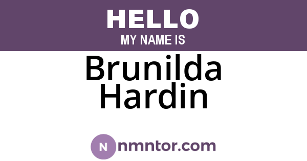 Brunilda Hardin