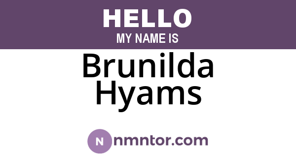 Brunilda Hyams