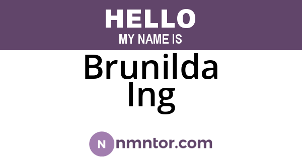 Brunilda Ing