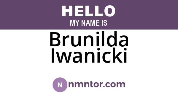Brunilda Iwanicki
