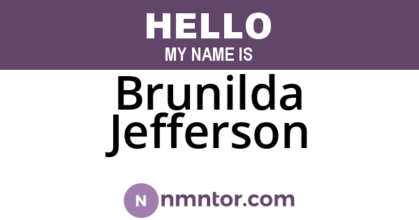 Brunilda Jefferson