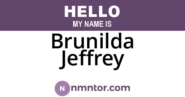 Brunilda Jeffrey