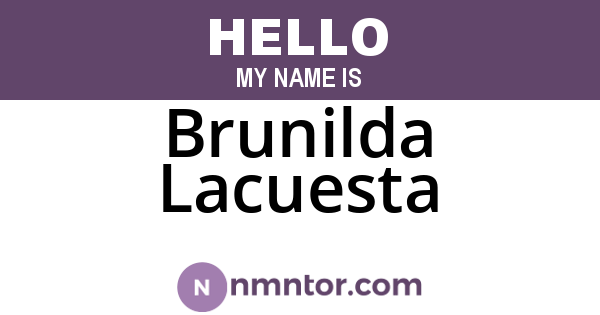 Brunilda Lacuesta