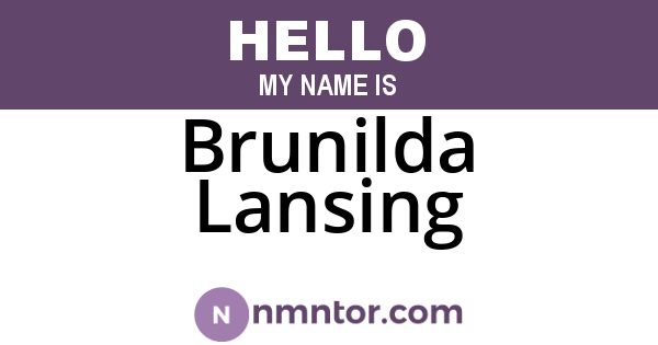 Brunilda Lansing