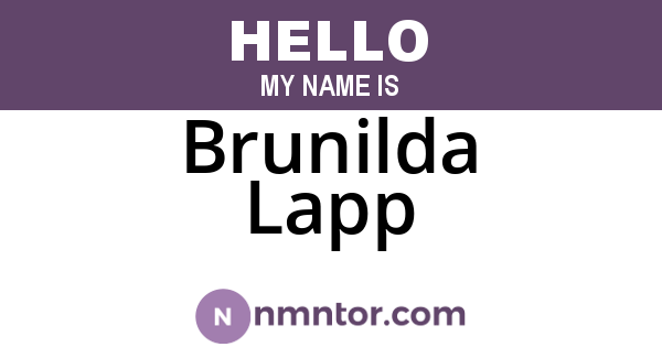 Brunilda Lapp