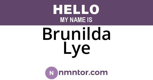 Brunilda Lye