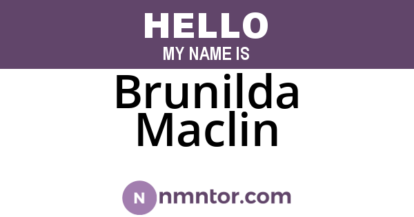 Brunilda Maclin