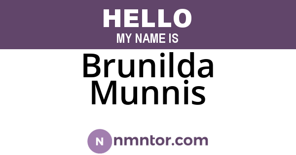 Brunilda Munnis