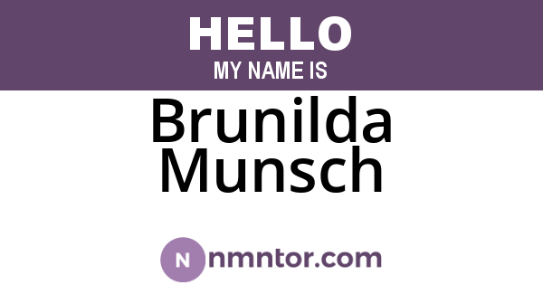Brunilda Munsch