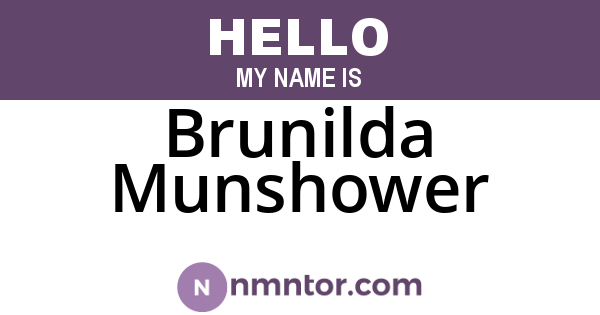 Brunilda Munshower