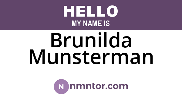 Brunilda Munsterman