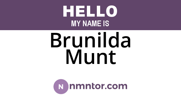 Brunilda Munt