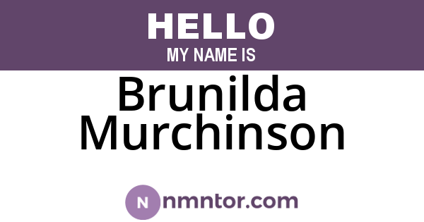 Brunilda Murchinson