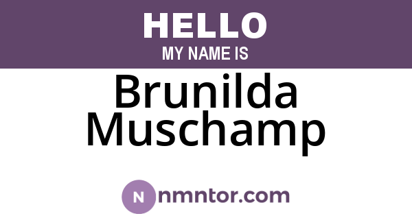 Brunilda Muschamp