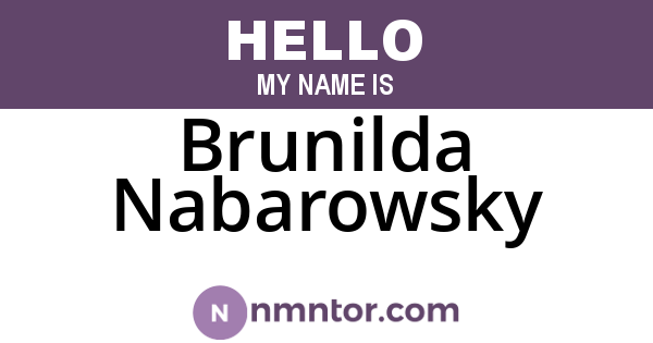 Brunilda Nabarowsky
