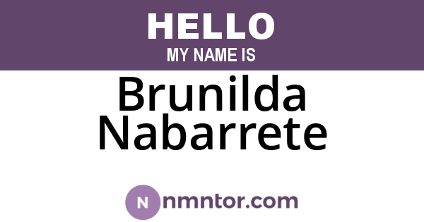 Brunilda Nabarrete