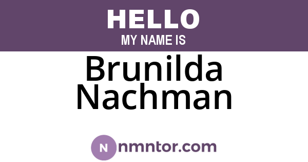 Brunilda Nachman