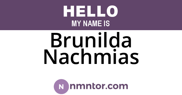 Brunilda Nachmias