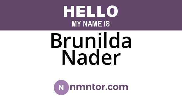 Brunilda Nader