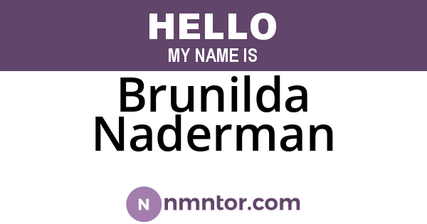 Brunilda Naderman