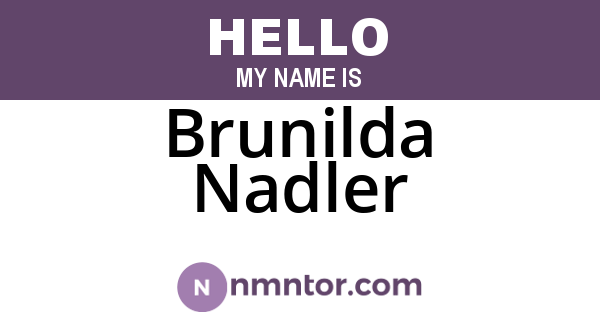 Brunilda Nadler