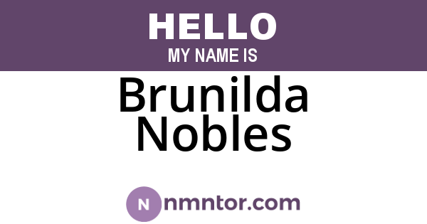 Brunilda Nobles