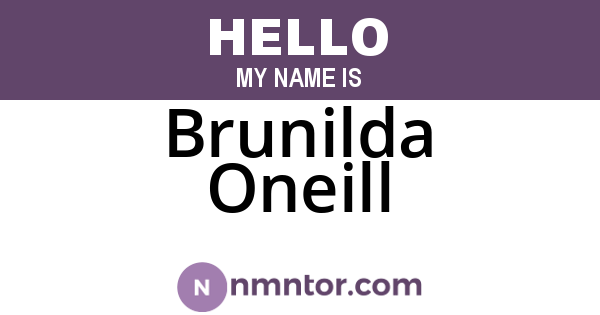 Brunilda Oneill