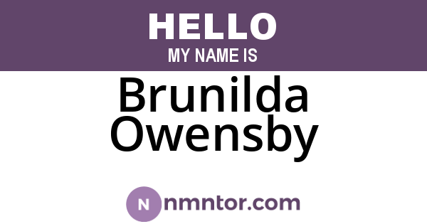 Brunilda Owensby