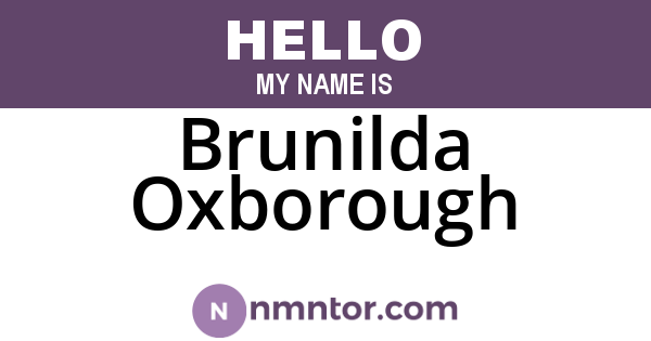 Brunilda Oxborough