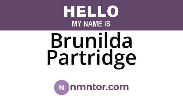 Brunilda Partridge