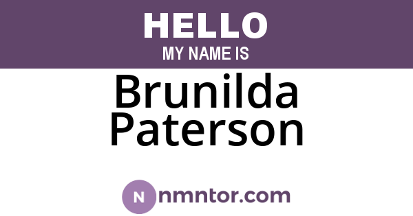 Brunilda Paterson