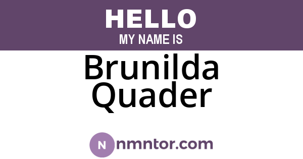Brunilda Quader