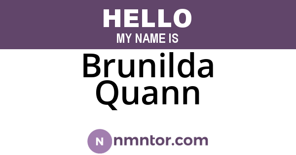 Brunilda Quann