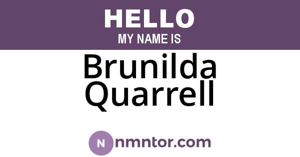 Brunilda Quarrell