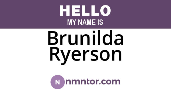 Brunilda Ryerson