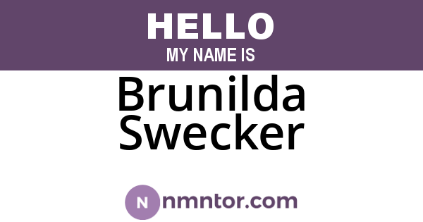 Brunilda Swecker