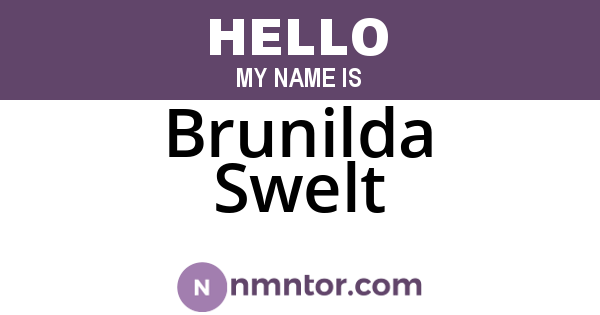 Brunilda Swelt