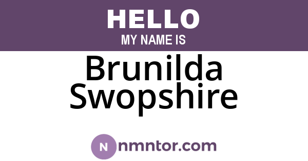 Brunilda Swopshire
