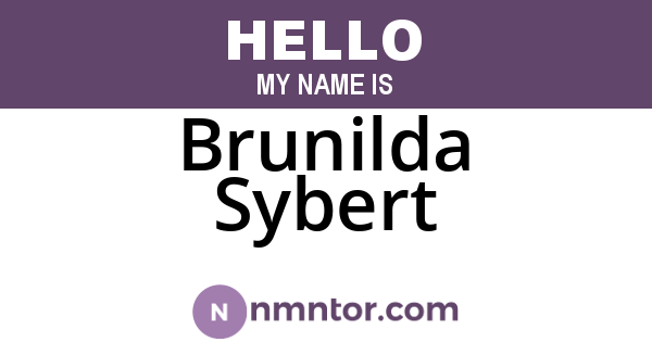 Brunilda Sybert