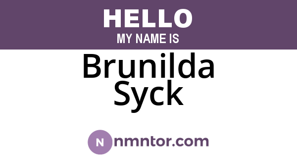 Brunilda Syck