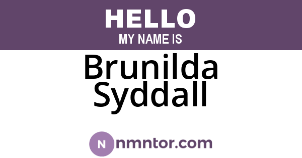 Brunilda Syddall