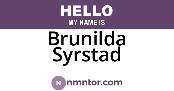 Brunilda Syrstad