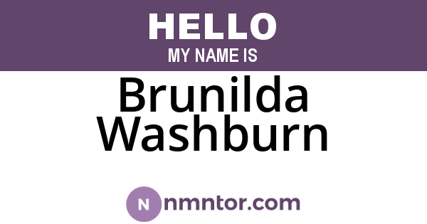 Brunilda Washburn