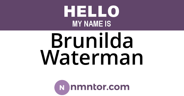 Brunilda Waterman