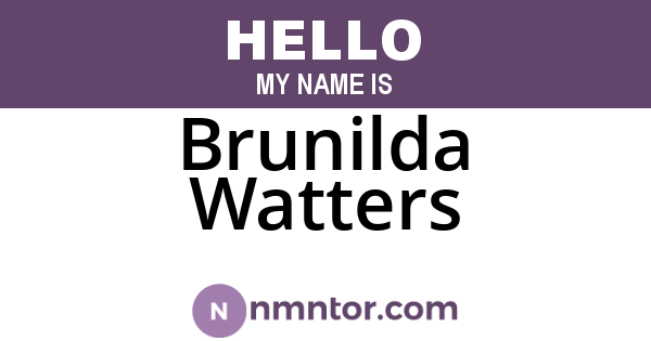 Brunilda Watters