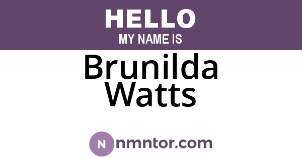 Brunilda Watts