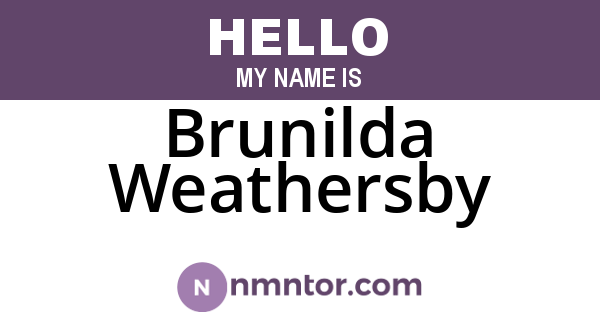 Brunilda Weathersby